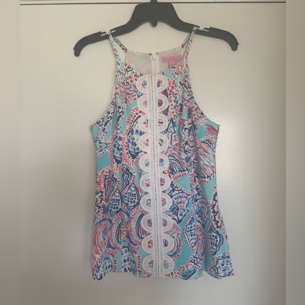 Lilly Pulitzer Annabelle Halter Top | Women’s Colorful Summer Crop Top - Picture 3 of 5